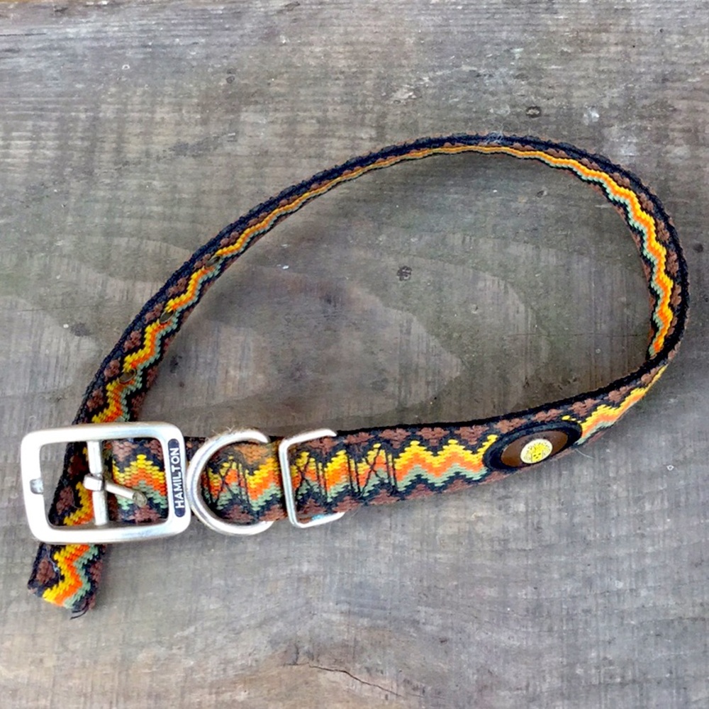 Hamilton products nylon dog collar Aztec western pet ranch trail⭐️